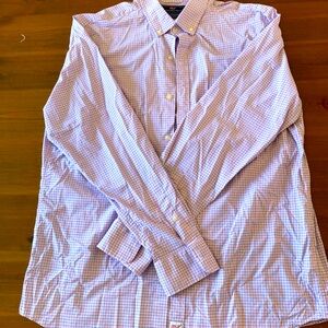 Men’s Vineyard Vines Pink & Blue Murray Long Sleeve Shirt -Large